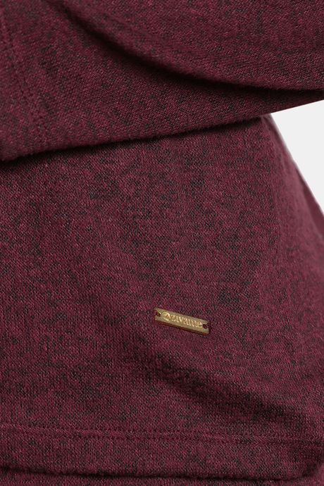 Zivame Light Jaspe Knit Poly Lifewear Set - Windsor Wine — image 7